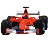 Formule 1 Raceauto / Racewagen Strijk Applicatie Rood 19.7 cm / 12 cm / Rood Zwart