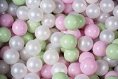 Ballenbakballen set 200 ballenbak ballen - Wit Pearl, Licht Groen, Pastel Roze