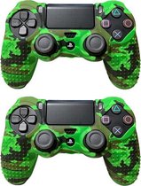Siliconen controller hoes - 2 stuks - Groen - Geschikt voor Playstation 4