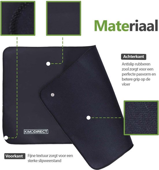 KIMO DIRECT Aardingsmat - 33x60 cm - Grounding Mat - Aardingslaken - Natuurlijk Genezen - Antislip - Zwart