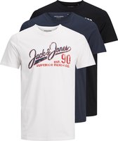 JACK&JONES JJELOGO TEE SS O-NECK 2 COL SS21 3PK MP Heren T-shirt - Maat M
