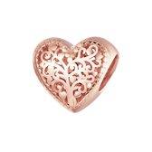 Coeur arbre de vie perle or rose | breloque arbre de vie en or rose | Zilverana | convient pour Biagi, Pandora, bracelet Trollbeads | argent 925