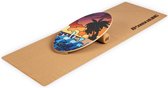 BoarderKING Indoorboard Allrounder balance board + mat + rol hout/kurk
