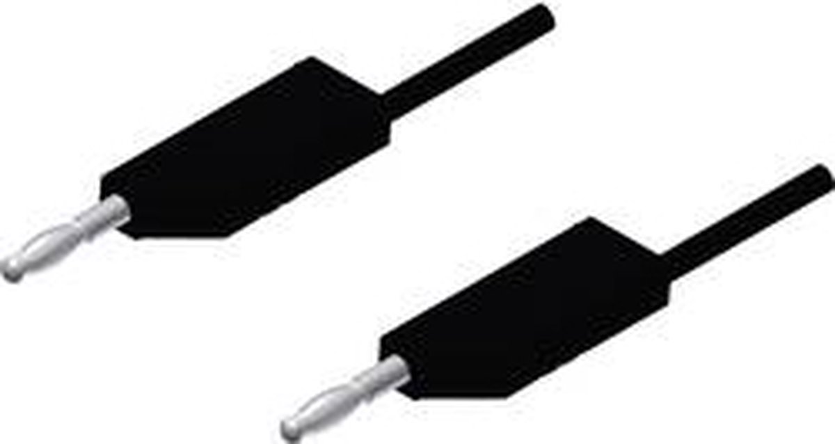 SKS Hirschmann MLN 25/2,5 SW Meetsnoer Banaanstekker 4 mm Banaanstekker 4 mm 25.00 cm Zwart 1 stuk(s)