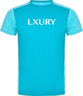 LXURY Sport T-Shirt Blauw Maat L - Heren - Fitness kleding - Sportshirt - Fitness T-Shirt