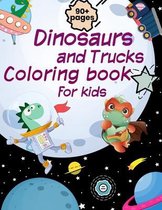 Dinosaur And Trucks Coloring Book For Kids
