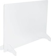 Kantoorscherm Budget 1200 x 650 x 3 - RICO Tafelvoet Plexi Transparant Standaard  | preventiescherm | spatscherm | hygiënescherm | Acrylaat scherm | kuchscherm