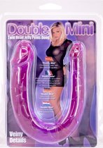 Twin Head Jelly Penis Dong - Purple - Double Dildos