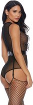 Your Personal Teddy with Garter Straps - Black - M/L - Lingerie For Her - Body & Teddy