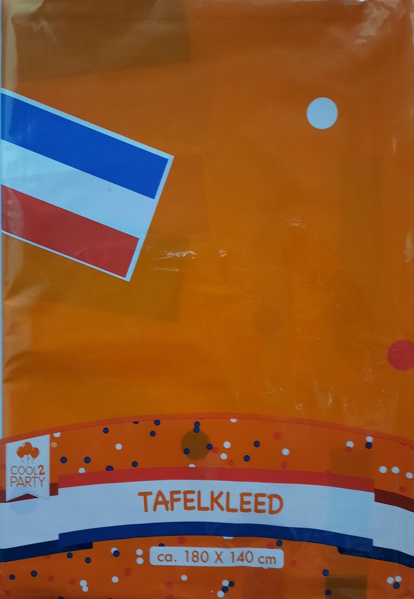 Oranje Tafelkleed 180x140 - Koningsdag - Voetbal EK / WK - tafellaken