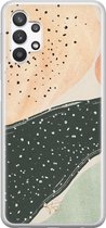 Samsung Galaxy A32 5G siliconen hoesje - Abstract peach - Soft Case Telefoonhoesje - Multi - Print