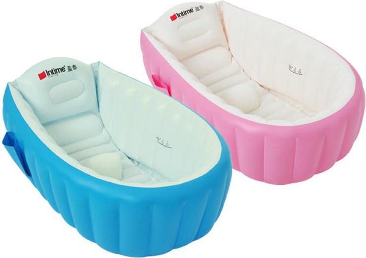 BABY KIDDO - Baby bad - Baby badje - Kinderbad - Peuterbad - Zitbad - Baby spa - Opblaasbaar - Opvouwbaar - Anti slip - Blauw
