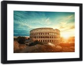 Foto in frame , Colosseum in Rome ,120x80cm , Multikleur , wanddecoratie