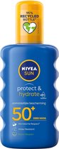 NIVEA SUN Protect & Hydrate Zonnebrand Spray - SPF 50 - Beschermt en hydrateert - Koraalvriendelijk - Met Vitamine E - 200 ml