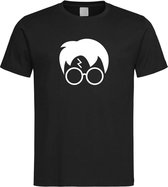 Zwart T shirt met wit  " Harry Potter " logo print size XL