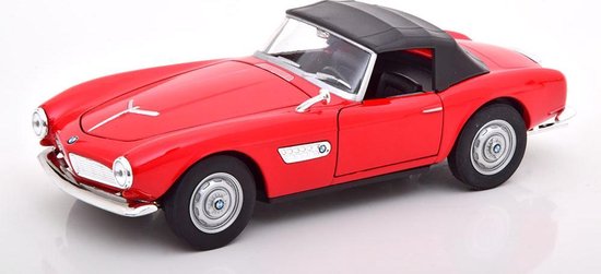 BMW 507 Cabriolet 1957 ( Gesloten Softtop ) Rood 1-24 Welly