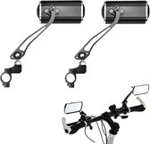 Fietsspiegels - 2 Stuks - Verstelbaar - 20-22 mm - Zwart