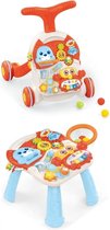 2-in-1 Loopwagen / Speeltafel Dani - Educatief en speels - Geschikt voor baby's en peuters - Met licht en muziek
