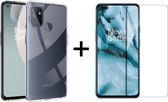 OnePlus Nord N100 hoesje siliconen case transparant hoesjes cover hoes - 1x OnePlus Nord N100 screenprotector
