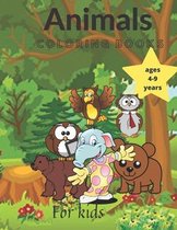 Animals coloring book for kids ages 4-9 years