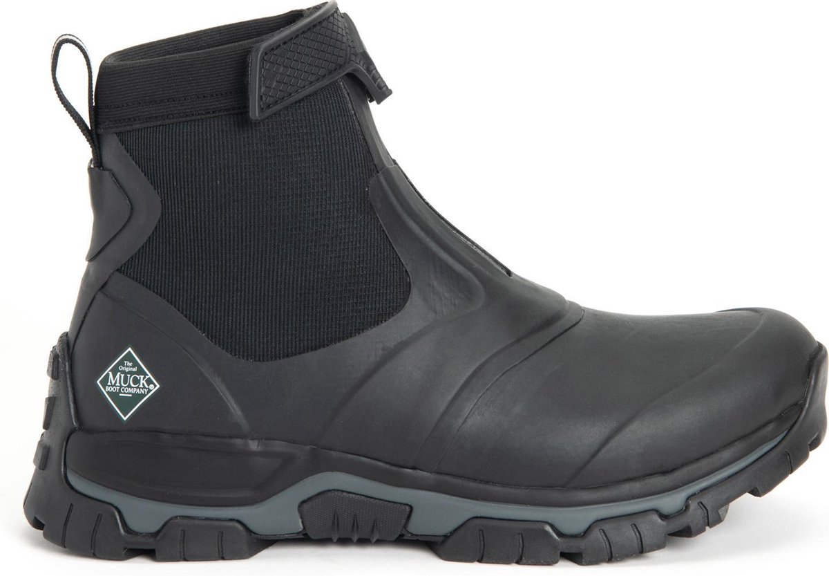 Muck Boot Apex Zip Black Grey Regenlaarzen Heren