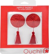 Nipple Tassels - Round - Red - Valentine & Love Gifts - Nipple Vibrators & Stickers