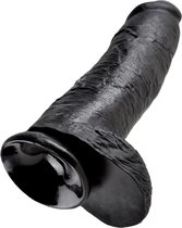 12 Inch Cock - With Balls - Black - Realistic Dildos