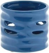 THEELICHTHOUDER BLAUW  KERAMIEK 10 CM