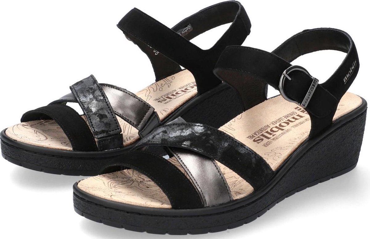 Mephisto GISELLA Dames Sandaal Zwart Breed Leest Schoenen nl mephisto-gisella-dames-sandaal-zwart-breed-leest-schoenen-nl