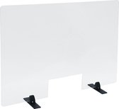 PlexiDirect Baliescherm | 600x650x3mm | Tafelvoet MOXI Aluminium Zwart