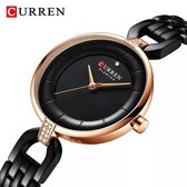 Curren ® - Quartz Dames Horloge - Ø32mm - Zwart/Rosé – Giftbox – 1 jaar garantie