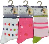 Chaussettes Bébé filles fantaisie - taille 24/27 - 12 paires - 90% COTON - Sans couture à la pointe