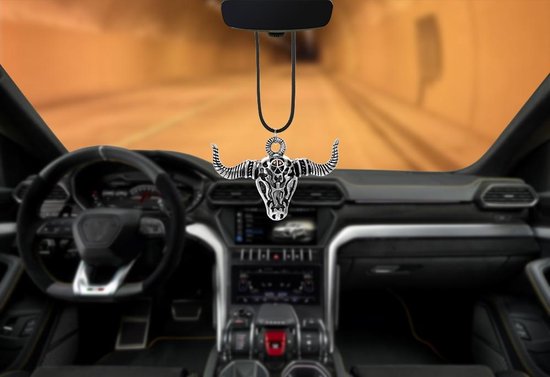 Thumbnail van een extra afbeelding van het spel Missan: Raamhanger Horn/Bull Hoog Kwaliteit / Ketting / Spiegelhanger auto / Autospiegel hanger