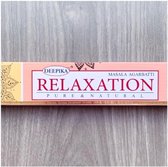 Deepika Relaxation Masala Wierook - pure and natural - 3 pakjes (±15 stokjes per pak)
