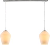 Olucia Janis - Hanglamp - Chroom/Wit - E27