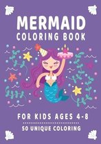 mermaid coloring book for kids ages 4-8 50 unique coloring
