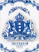 Memoriez 2D Magneet Wapen Amsterdam Delfts Blauw