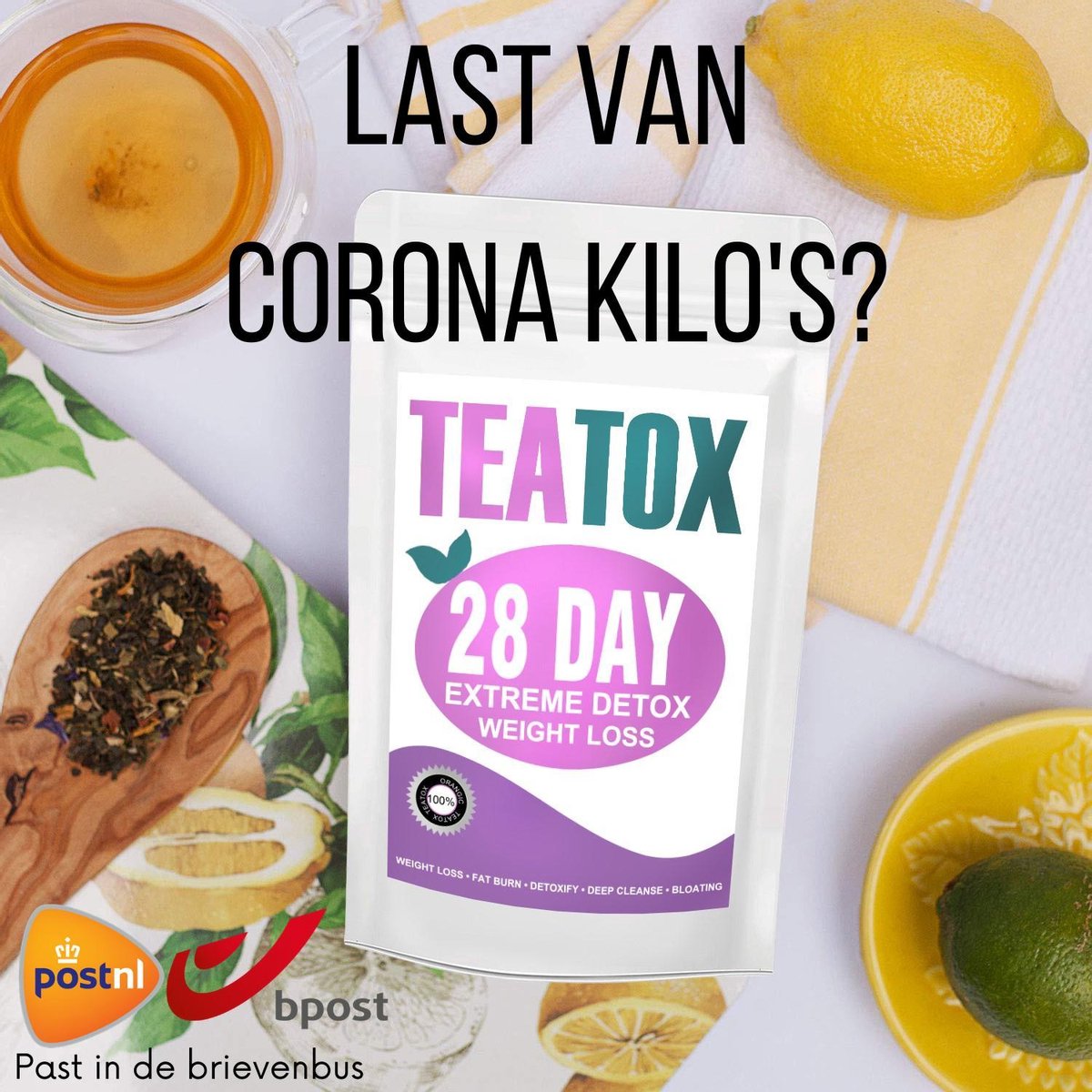 TeaTox™ 28 dagen afvallen detox kuur Thee Detox + Ebook