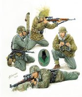 1:35 Zvezda 3595 German Sniper Team WWII Plastic Modelbouwpakket