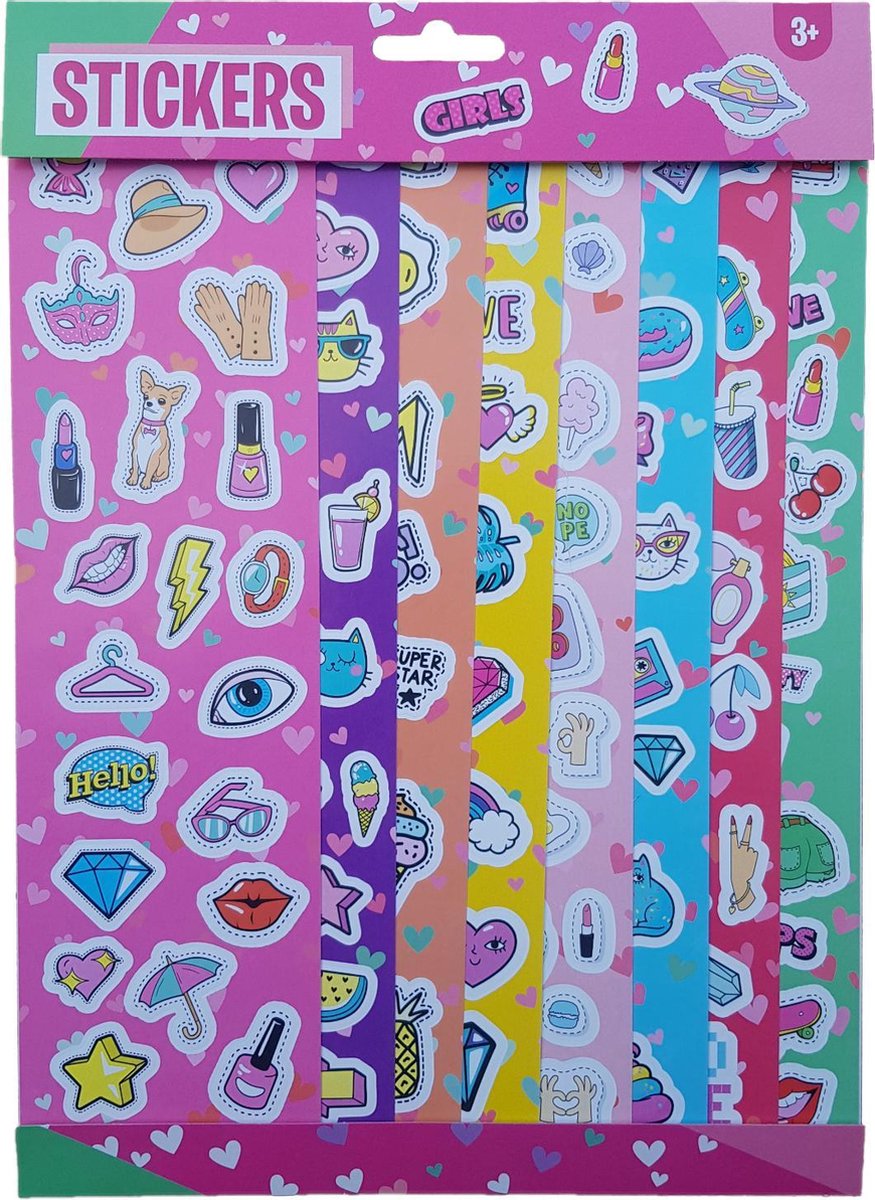 Stickervellen 8 vellen "Girls"