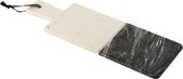J-Line Plank Rechthoek Marmer Zwart/Wit/Zilver