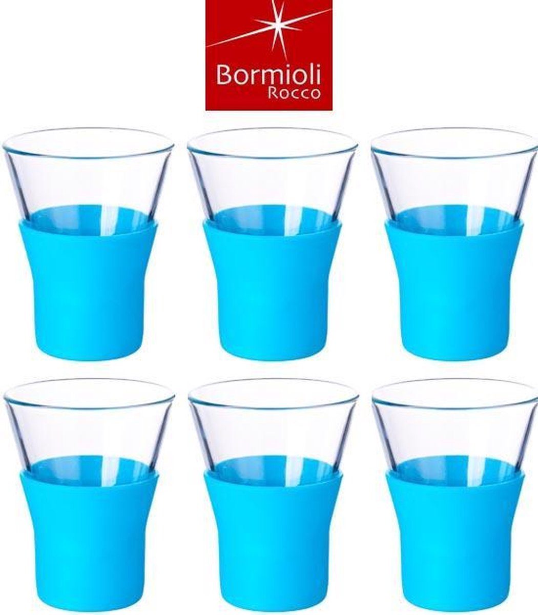 Bormioli Rocco - Ypsilon Brio Cappuccinoglazen - 6 Delig - BLAUW