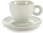 Espresso Kopjes - Espresso kopjes met schotel - Espressokopjes - Espresso - Porselein - Wit - 50ml