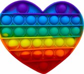 POP IT - Fidget Toy - Pop It Fidget Toys - Regenboog Hartje - Rainbow Hartje - pop it hartje - pop it met meerdere kleuren - Speelgoed