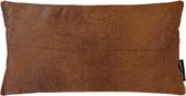 Lucy’s Living Luxe sierkussen SUÈDE look cognac - 30 x 50 cm - polyester - wonen - interieur - woonaccessoires