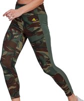 adidas adidas Designed 2 Move Camouflage Sportlegging - Maat XS  - Vrouwen - army groen/donker groen/bruin/geel