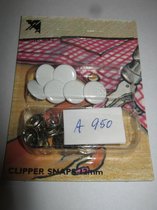 Clipper 6 stuks Jersey drukknopen 12mm wit A950