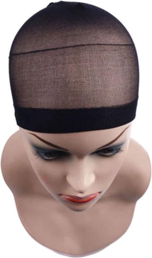 Grolla - Pruikennetten 2 Stuks Wig Cap - Zwarte Strenchy Caps