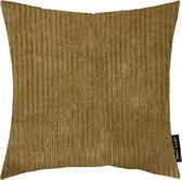 Lucy’s Living Luxe sierkussenhoes Velvet RIB bruin - 40 x 40 cm - polyester - wonen - interieur - woonaccessoires