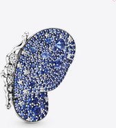 Pandora - Blauwe Pave Vlinder Broche - 697996NCB - Zilver